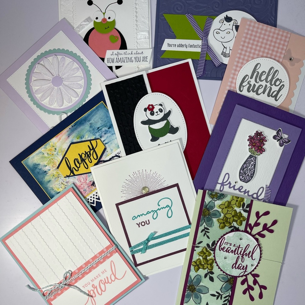 10 Handmade Friendship Stampin Up! Cards! NEW